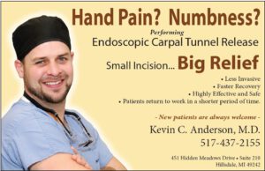 Ecoscopic Carpal Tunnel Release, Kevin C. Anderson, MD.; New patients welcome