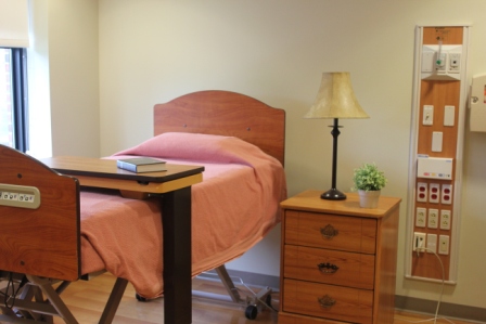 Skilled_nursing_facility Clean, tidy skilled nursing facility patient room