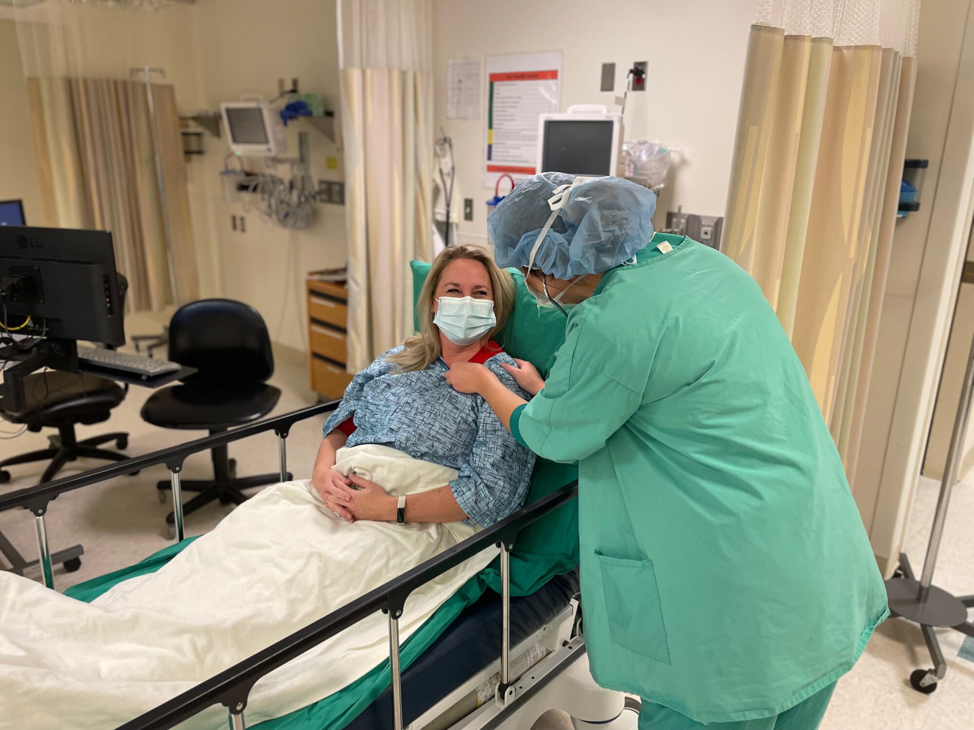 Patient being prepped for surgery